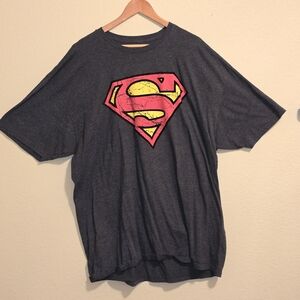 DC Gray and Red Short Sleeve Tee